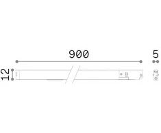 16W LED linijinės sistemos šviestuvas DEVA, juodas, 3000K, 332895