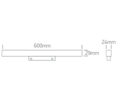 16W LED linijinis šviestuvas į magnetines sistemas ONELIGHT MINI/MIDI, baltas, 3000/3500/4000K, 42100BA/W/V