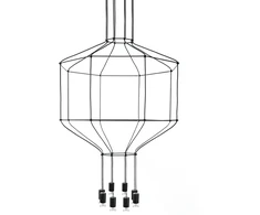 16W LED pakabinamas šviestuvas FLUSSO 8, juodas, 3000K