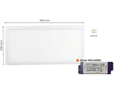 16W LED panelė THORGEON GEN2 60x30cm, balta, 4000K