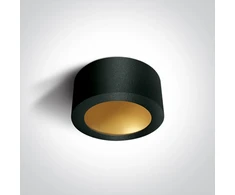 Lubinis šviestuvas 16W LED paviršinis šviestuvas, juodos/žalvario sp., 3000K, 12116FD/B/BS