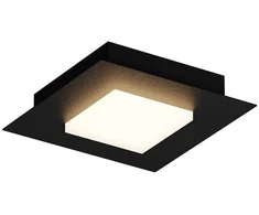 Lubinis šviestuvas 16W LED paviršinis šviestuvas TATAMI, juodas, 3000/4000/6500K