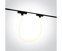 16W LED šviestuvas į magnetines sistemas FLAT, juodas, 3000K, 48V, 43128FA/B/W