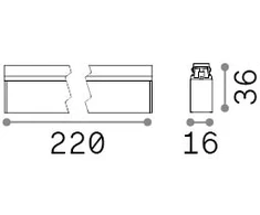 16W LED šviestuvas į magnetinės sistemos STICK bėgelį, juodas, 3000K, dimeriuojamas, 343532