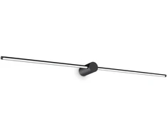 Sieninis šviestuvas Ideal Lux 16W LED veidrodžio šviestuvas FILO, juodas, 3000K, 310152