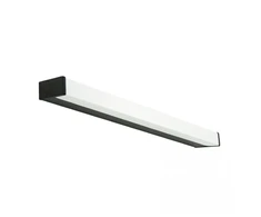 Sieninis šviestuvas 16W LED veidrodžio šviestuvas, matinės juodos sp., 3000K, IP44, 180041-B