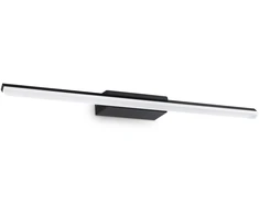 Sieninis šviestuvas Ideal Lux 16W LED veidrodžio šviestuvas RIFLESSO, juodas, 3000K, IP54, 302232