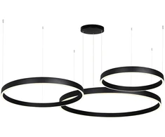 174W LED pakabinamas šviestuvas, juodas, 3000K, dimeriuojamas, šviečia į viršų ir į apačią, 25375