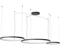 176W LED pakabinamas šviestuvas ORION, juodas, 2700/3000/4000K, dimeriuojamas, 01-3885