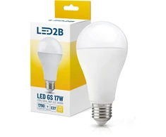 17W LED lemputė GS, E27, balta, 3000K, 180°