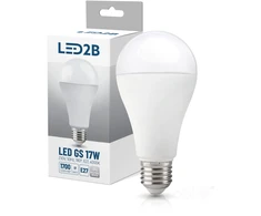 17W LED lemputė GS, E27, balta, 4000K, 180°
