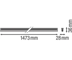 17W LED linijinis paviršinis šviestuvas COMPACT, 3000K