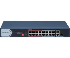 Maršrutizatorius Hikvision 18 prievadų, 16 PoE prievadų komutatorius Hik-vision DS-3E0318P-E/M(C)