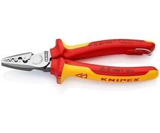 Knipex 180 mm laidų antgalių užspaudimo replės