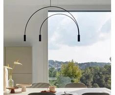 18,6W LED pakabinamas šviestuvas VOLTA, juodas, 3000K, dimeriuojamas