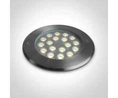 18W LED įleidžiamas į žemę šviestuvas, plieno sp., 3000K, IP67, dimeriuojamas, 69076D/W