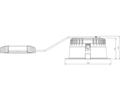 18W LED įleidžiamas šviestuvas CANOS G2, baltas, 4000K, IP44