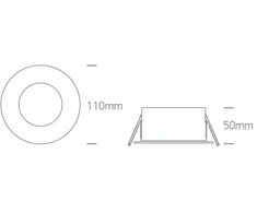 18W LED įleidžiamas vidaus/lauko šviestuvas, baltas, 3000/3500/4000K, IP65, 10118GA/W/V