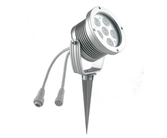 18W LED įsmeigiamas lauko šviestuvas IRIDE, sidabro sp., RGB, dimeriuojamas, IP65