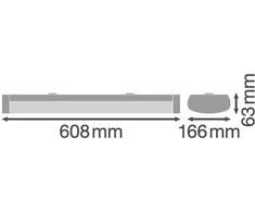 18W LED linijinis paviršinis šviestuvas, 3000K