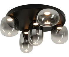 18W LED lubinis šviestuvas, juodos/pilkos sp., 3000K, 2616