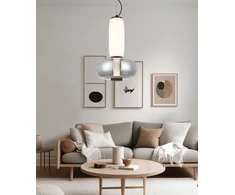 18W LED pakabinamas šviestuvas AVERY, juodos/baltos/dūmų sp., 3000K, 4302500