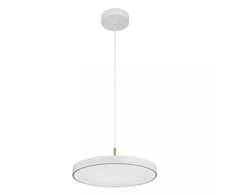 18W LED pakabinamas šviestuvas, baltos/šlifuoto žalvario sp., 3000K, dimeriuojamas, 25146