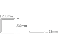 Lubinis šviestuvas 18W LED paviršinis šviestuvas, juodos sp., 2800/3300/4000K, 230x230mm, UGR19, 62020HU/B/V
