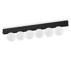 Lubinis šviestuvas Ideal Lux 18W LED paviršinis šviestuvas PING PONG, juodas, 3000K, 313290