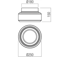 Lubinis šviestuvas 18W LED paviršinis šviestuvas SOLERA, juodos/baltos/dūmų sp., 3000/4000K, 01-3588