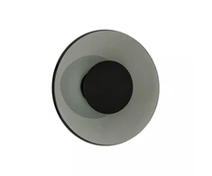 18W LED sieninis šviestuvas, juodu korpusu/dūmų sp. stiklas, 2700/3000K, dimeriuojamas, 25271