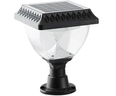 1,8W LED sodo šviestuvas, juodas, 3000-6000K, IP54, su saulės baterija, dimeriuojamas, valdomas nuotoliu