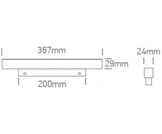 18W LED šviestuvas į magnetines sistemas MINI/MIDI, juodas, 3000/4000K, 48V, 50°, 42112BAL/B/V