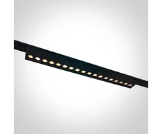 18W LED šviestuvas į magnetines sistemas FLAT, juodas, 3000/4000/5000K, 48V, 24°, 43102FC/B/V