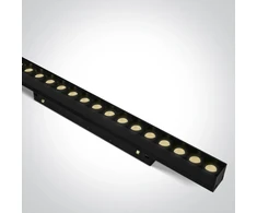 18W LED šviestuvas į magnetines sistemas MINI/MIDI, juodas, 3000/4000K, 48V, 50°, 42112BAL/B/V