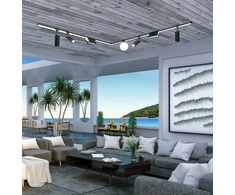 18W LED šviestuvas, montuojamas į NOVO bėgelį, baltas, 48V, 3000K, IP65, 02/1202-2