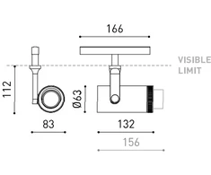 18W šviestuvas į magnetines sistemas PLUS 48V, 12°-51°, baltas, 3000K, DALI, su maitinimo šaltiniu