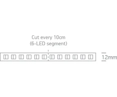19,2W/m LED juosta, RGB+3000K, 5m ritė, 7830/RGBW