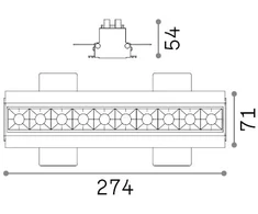 19,5W LED užglaistomas šviestuvas LIKA, juodas, 2700K, 341774
