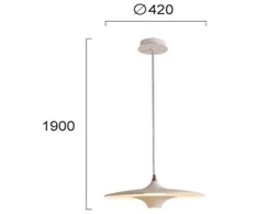 19W LED pakabinamas šviestuvas RENE, baltas, 3000K, 4319500