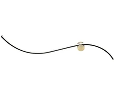 19W LED sieninis šviestuvas, juodos/aukso sp., 3000K, 25267