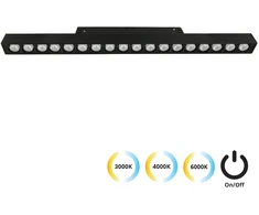 19W LED šviestuvas į magnetines sistemas VIOKEF MAGNETIC, juodas, 3000/4000/6000K, 4244403S