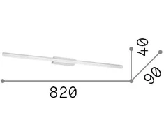 Sieninis šviestuvas 19W LED veidrodžių šviestuvas RIFLESSO, baltas, 3000K, IP54, 331690