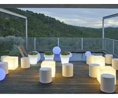 1W LED įkraunamas pastatomas lauko šviestuvas CUBY 53 SOLAR, baltas, 3000/6500K/RGB, IP65, su USB jungtimi, dimeriuojamas