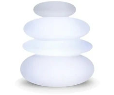 1W LED įkraunamas šviestuvas BALANS, baltas, 6000K/RGB, IP54, su USB jungtimi, dimeriuojamas