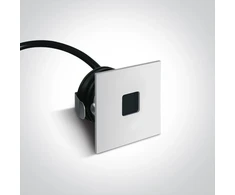 1W LED įleidžiamas sieninis šviestuvas, baltas, 3000K, 68004A/W/W