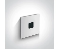 1W LED įleidžiamas sieninis šviestuvas, baltas, 3000K, 68004A/W/W