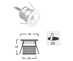 1W LED įleidžiamas šviestuvas ROYAL, baltas, 3000K, 4223200
