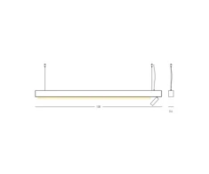 1x7W+32W LED pakabinamas šviestuvas, juodas, 3000K, 23254