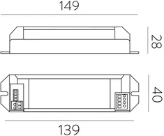 2-5W LED šviestuvo avarinis modulis, 3h, DC 24-60V, 6BAT011